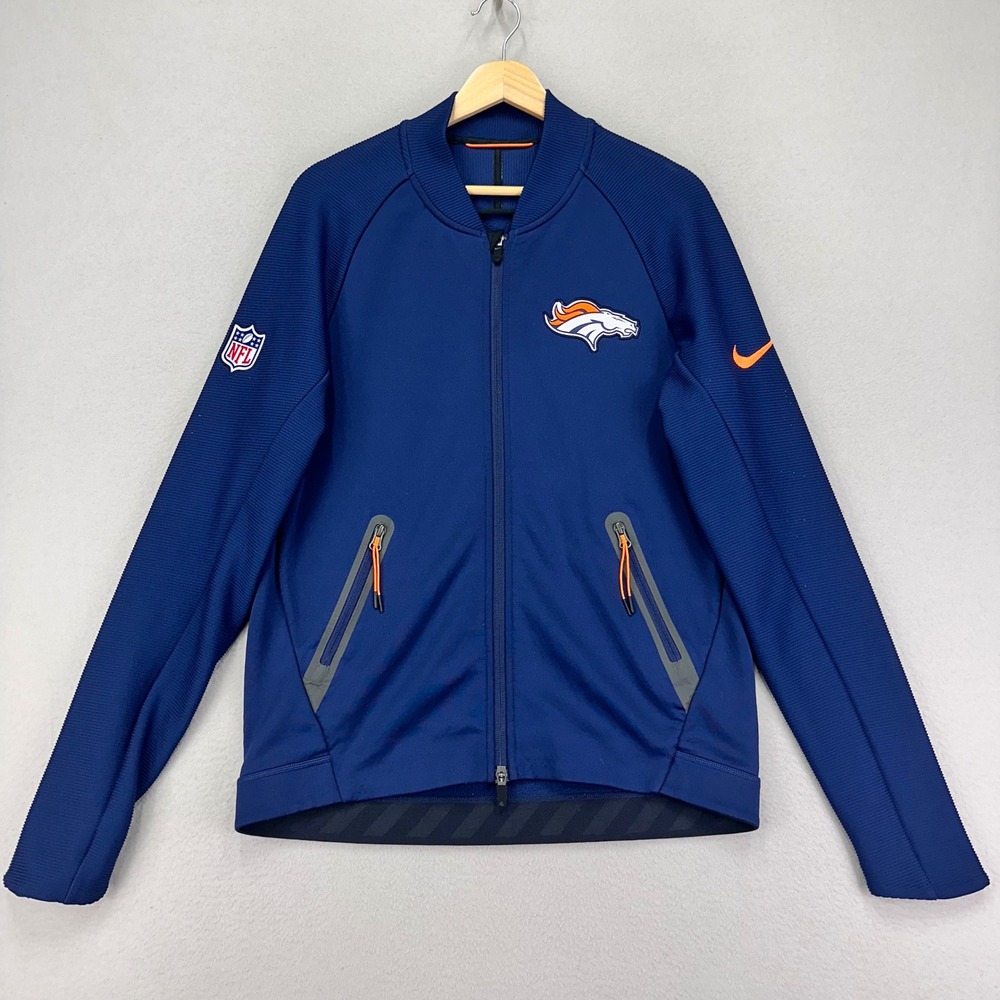 Denver Broncos Nike NFL On-Field Coaches Jacket Mens Medium ThermaFit Full-Zip